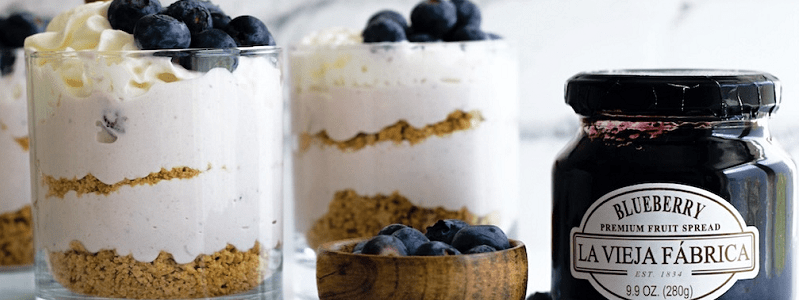 Healthy Blueberry Cheesecake Jar